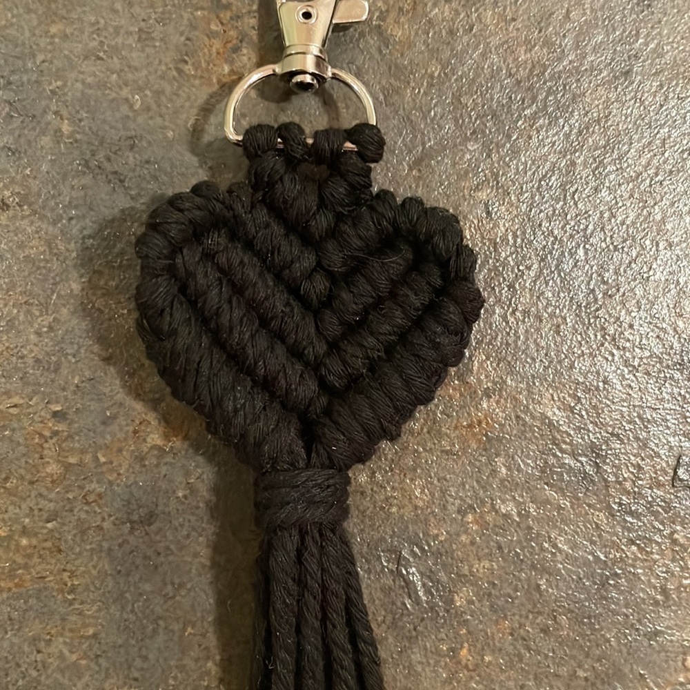 2/$20 Macrame Heart Keychain - Picture 2 of 2